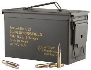 Prvi Partizan PP3006GMC 30-06 Springfield 150gr FMJ 500 Round Ammo Can