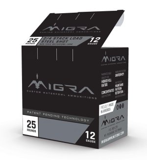 Migra M12S46 Staxd 12 Ga 3" 1.25 oz 4-6 Shot Ammo 25 Rounds