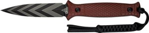 Civivi C230263 Perfrico Fixed Knife 4.49" Burgundy G10/Striped Blade