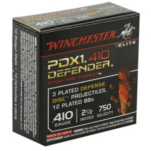 Winchester S410PDX1 410 Gauge 2.5 in 3 Defense Discs 12 BBs 10 Rounds