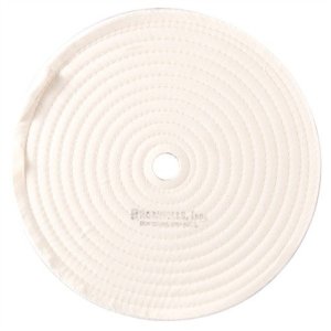 Brownells Muslin Polish Wheel Stitched 10" X 3/8" Thick 7/8" Arbor