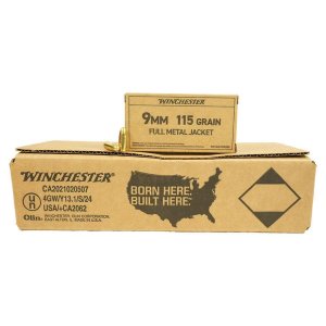Winchester SG9W 9mm Luger 115gr Full Metal Jacket 50 Rounds Box