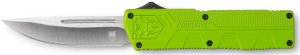 CobraTec ZBGCTLWDNS OTF Knife 3.25 In D2 Steel Zombie Green Handle