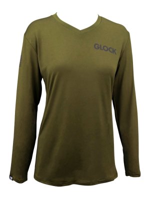 Glock AP96428 Ladies Performance Shirt Green L Moisture-Wicking
