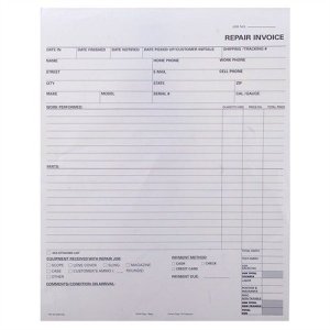 Brownells Repair Log Invoice Forms 2-PART 100 Pack
