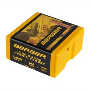 Berger 26485 6.5mm 144gr Long Range Hybrid Target Bullets 100/Box