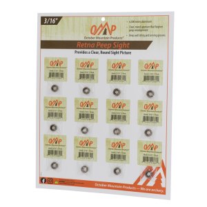 October Mountain Retna Peep Sight Inserts 3/16 In Tan 12-Pack
