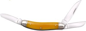 Cold Steel CSFLGSTKMY Gentleman's Stockman Knife 8Cr13MoV SS Yellow Handle