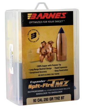 Barnes Bullets Spit-Fire TMZ 50 Caliber 250 Grain 15 Rounds Copper