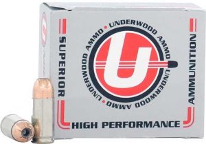 Underwood 9mm Luger +P 115GR JHP 20RD Nickel-Plated Ammo