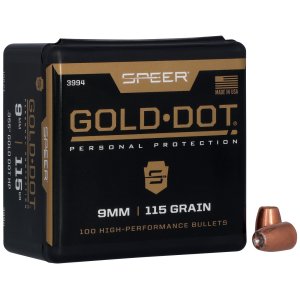 Speer Bullets 9mm 115 Grains GDHP - In Package