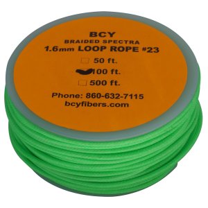 BCY 23 D-Loop Material Neon Green 100 ft. Archery String Accessory