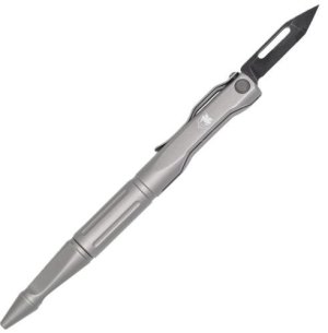 Cobratec CTSCBPKGRY Scribe Pen Knife 1.5 In Gray Pocket Clip