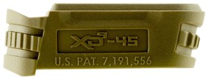 Springfield Armory XDS5001MFDE Backstrap Sleeve made of Polymer with Flat Dark Earth Finish & 1 Piece Finish for 45 ACP Springfield XD-S with #1 Backstrap & 3.30" Barrel