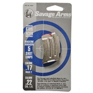 Savage Arms 90007 MKII Stainless Detachable 5rd for 22 LR, 17 Mach 2