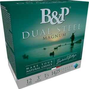 B&p Ammunition 12B8DS23 Dual Steel 12Gauge 3" 1 1/8oz 2/3Shot 10 Per...