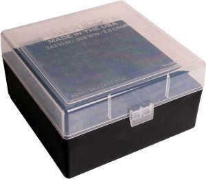 Berry's 009 Ammo Box .243/6.5/.308 Black with Clear Lid 100/ct