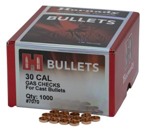 Hornady 7070 Crimp-On Gas Checks 30 Cal Cast Bullets 1000/Box