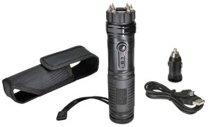 Zap ZAPLE Extreme Stun Gun/Flashlight 1M Volts Black Rechargeable