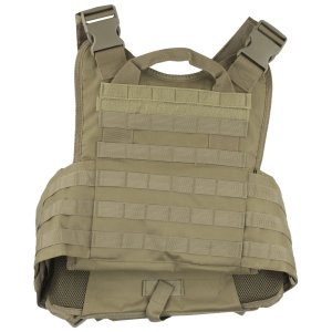 NcSTAR CVPCV2924T Plate Carrier Vest, Tan Nylon, M-2XL, PALS/MOLLE