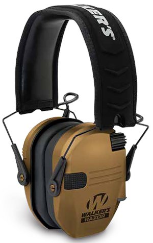 Walker's GWPRSEMBB Razor Slim Electronic Muff 23 dB Battle Brown/Black