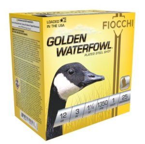 Fiocchi 123SGW1 12 Gauge 3 in 1 1/4 oz Steel Shot 1350 fps 25 Rounds