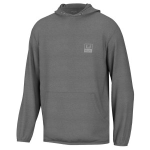 Huk H1300093-015 Huk'd Up Fleece Hoodie Volcanic Ash Heather 2XL