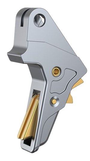 Tyrant CNC TDMPTRIGFSCGREY/GOLD Gray Aluminum Trigger for S&W M&P 1.0/2.0