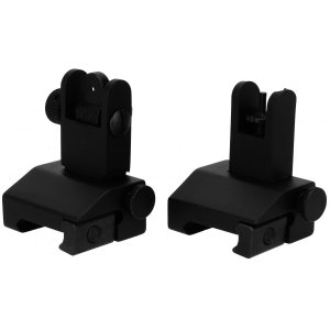 TacFire IS002 Pop-Up Iron Sights Spring-Loaded Black Anodized