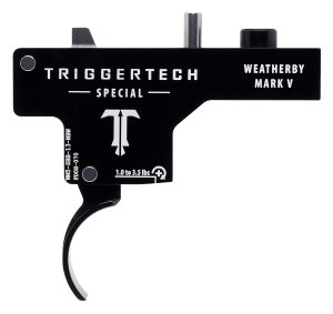TriggerTech WM5SBB13NBW Curved Trigger 1-3.5 lbs Black PVD Weatherby Mark V