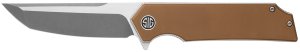 Eikonic TS8SBRN Tsuru 3.30" Tanto 154CM Blade, Coyote Brown G10 Handle