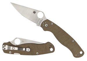 Spyderco C81MPCW2 Paramilitary2 Brown Micarta Cru-Wear Blade Knife