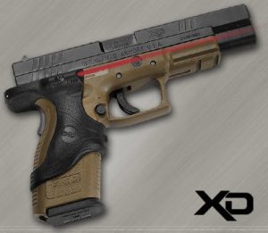 Crimson Trace LG-446 Lasergrips for Springfield XD 9mm 40 S&W Black