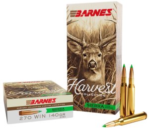 Barnes 32399 Harvest .270 Win 140Gr Sierra Tipped GameKing 20/Box