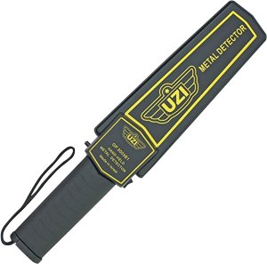 Uzi UZIHHSC1 Handheld Metal Detector Black/Yellow High-Impact Plastic