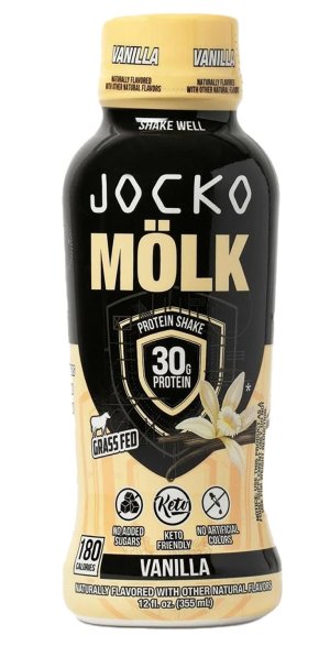 JOCKO 29091 Fuel Vanilla Protein Shake 12oz Bottles 12-Pack