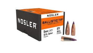 Nosler 24055 Ballistic Tip Varmint 6mm .243 55 gr Spitzer 100 Per Box