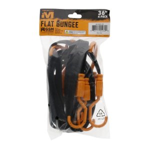 GSM Outdoors Muddy Flat Bungee 36" J Hook ATV Cargo Accessory 4 Pack