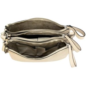 Rugged Rare 49147 Iris Concealed Carry Purse, Taupe, Vegan Leather