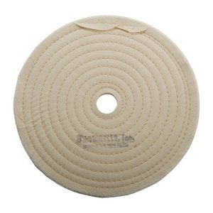 Brownells Muslin Polish Wheel Stitched 8" X 3/8" Thick 7/8" Arbor