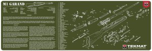 TekMat TEKR36M1GARAND-OD M1 Garand Cleaning Mat OD Green 12"x36" Rubber