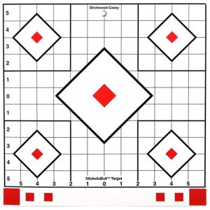 Birchwood Casey 33922 Self-Adhesive Paper Target 12 in 5-Diamond 5 Pack