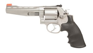 Smith & Wesson 11760 Model 686 Performance Center Plus 357 Mag or 38 S&W Spl +P 5" Stainless Vent Rib Barrel, 7rd Unfluted Stainless Cylinder, Stainless Steel L Frame, Chromed Teardrop Hammer