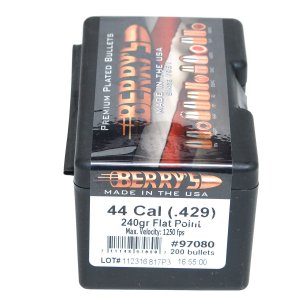 Berry's 97080 .44 Cal 240gr Flat Point Bullets 200/Box