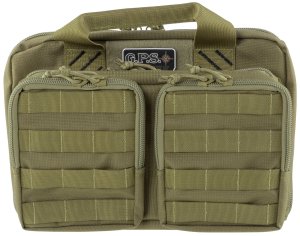 G Outdoors GPS-T1312PCT Tactical Quad +2 Pistol Range Bag Tan