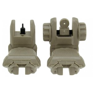 TacFire AR-15 45 Same-Plane Low-Profile Pop-Up Sights Tan