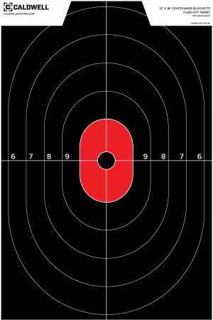 Caldwell Silhouette Center Mass Target Orange and Black 8 Pack