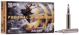 Federal Premium P280AITA1 280 Ackley Improved 155 Grain 20 Rounds