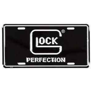 Glock OEM Perfection License Plate Black & White