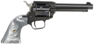 Heritage Rough Rider .22 LR Revolver, 4.75" Barrel, 6 Rounds, Altamont Gray Pearl Grips, Black Finish - RR22B4GPRL